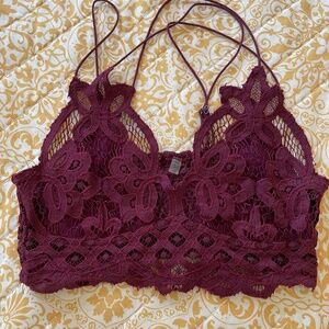 Free People FP One Adella Lace Bralette Womens Small Crotchet Strappy